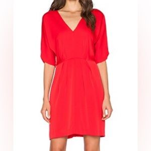 Milly 100% Silk Red Dolman Dress
